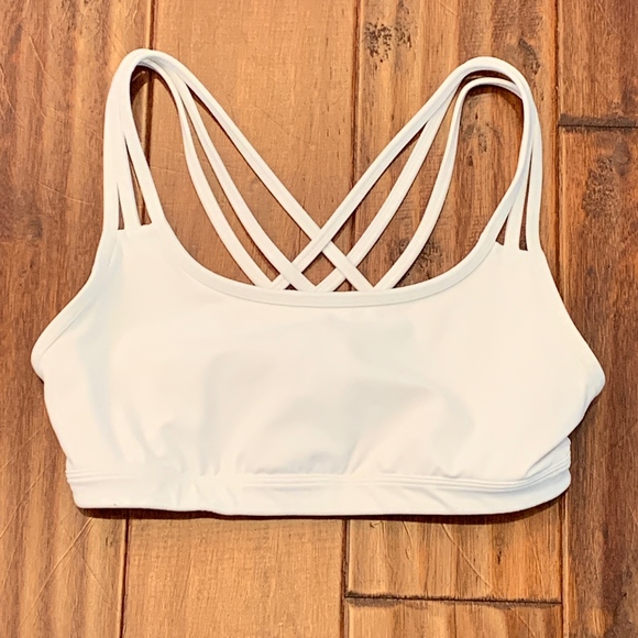 athleta white sports bra